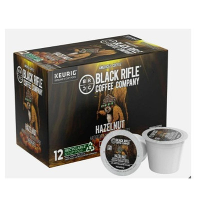 Black Rifle Coffee Company Hazelnut K Cups Pods, Medium Roast, 12 Ct