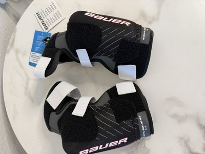 Bauer Lil Sport 3JR Elbow Pads Youth Hockey Black White L/6 NEW
