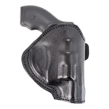 Maxx Carry 3-Position OWB Leather Gun Belt Holster – Black, Right Hand 