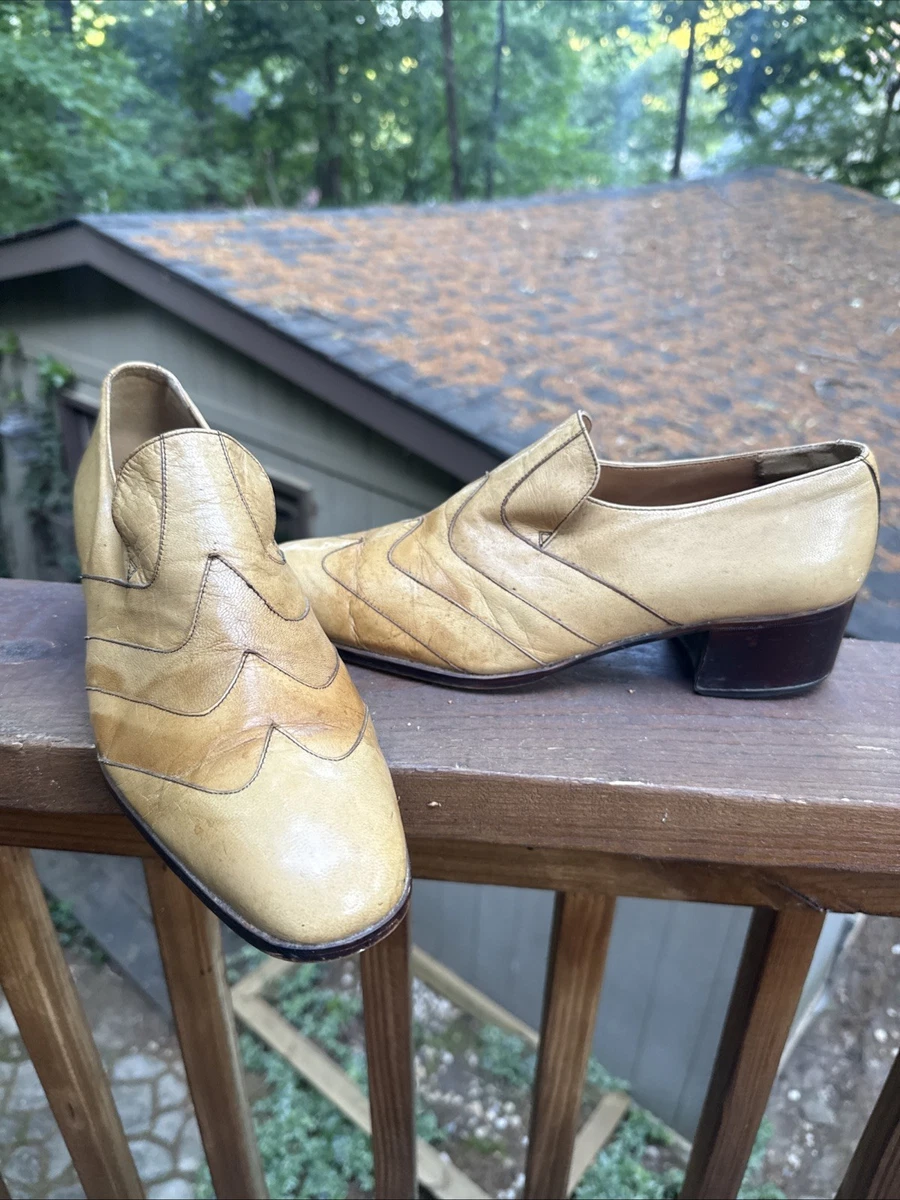 Leather Casual Shoes Vintage Men's 10 Men's US Shoe Size for sale