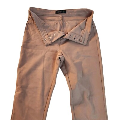 Stoash button fly trousers beige pants slim fit Sz M jean stretch