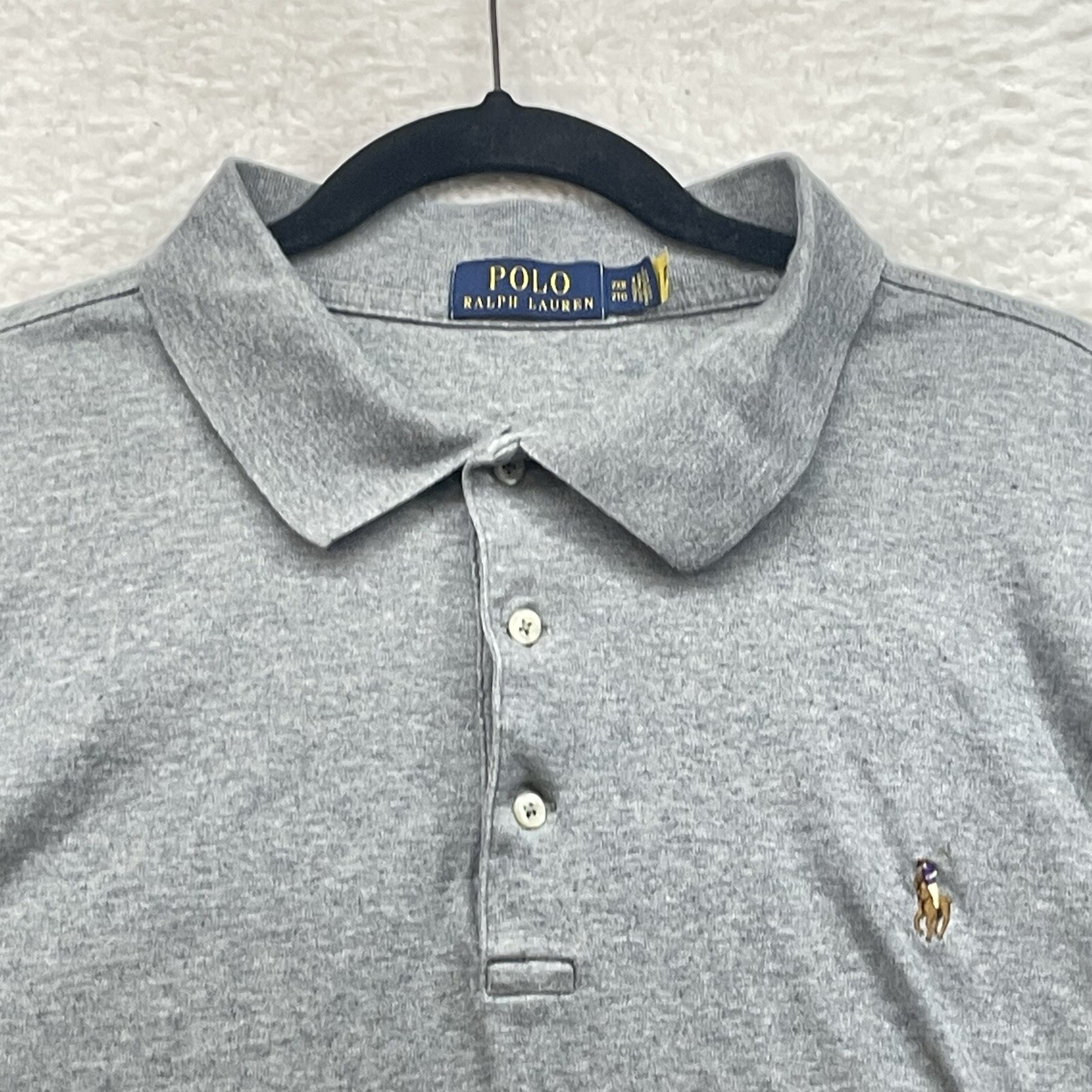 Polo Ralph Lauren camicia uomo 2XB grigio polo carne pony golf rugby manica corta