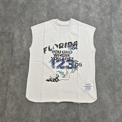 RRR123 Florida Vice is Nice Sleeveless Tee Beige Mens Cotton