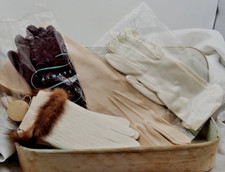 5 Pair of Vintage Women's Gloves in Vintage Store-Aid Glove Box