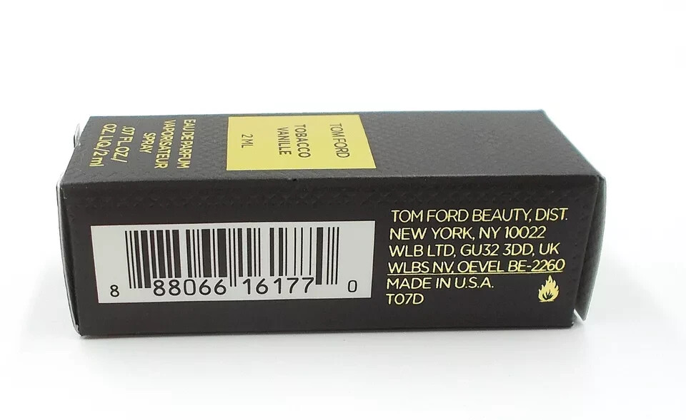 Tom Ford Tobacco Vanille Eau De Parfum EDP 0.07oz/2ml Sample Spray