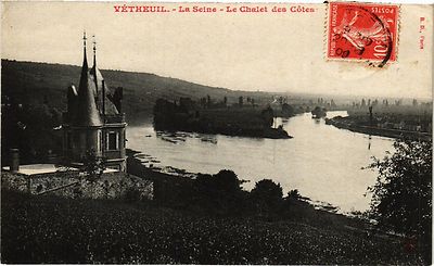 Old postcard Vetheuil - Le Seine - La Chalet des Cotes (380904)