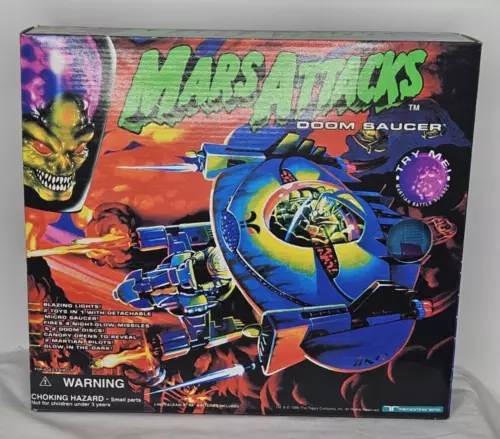 Mars Attacks FLYING SAUCER Large DOOM SAUCER 1996 NEW OLD STOCK