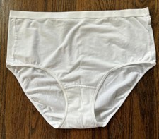 Catherines Hi-Cut Panties Underwear Cotton Blend White Plus Size 10