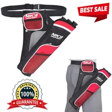 Archery Arrow Quiver 3 Tubes Waist Hip Bag Belt Back Pouch Holder Bow Hunting