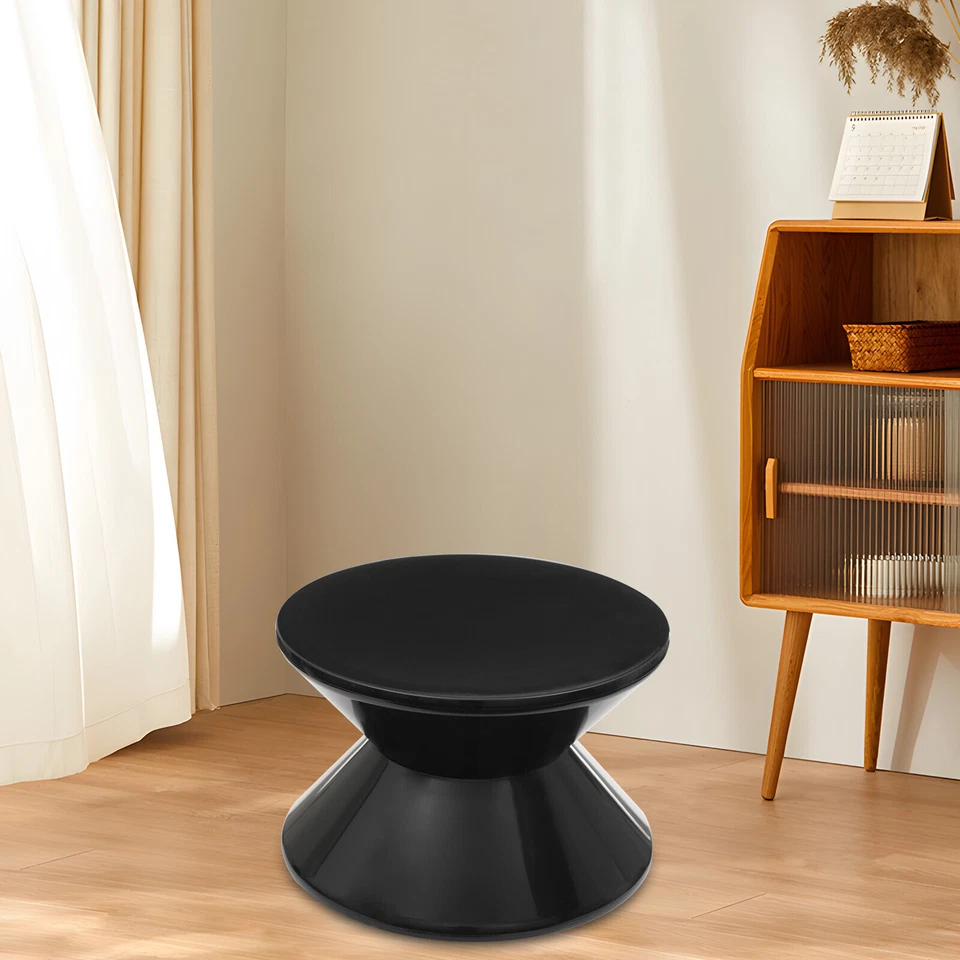 Leisuremod Side End Table D*H 14.2*9.3 in Round Plastic Frame Material White - Image 3 of 4