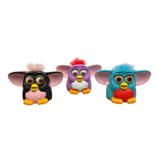 90’s FURBY McDonald's Happy Meal Toy Plastic Furbies Vintage Lot of 3 - 574