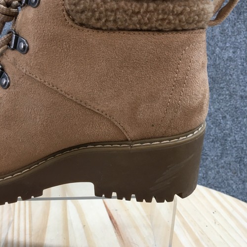 Sonoma Boots Womens 10M Oleen Hiking Taupe Brown Faux Fur Lined Ankle Top Casual - Picture 3 of 20