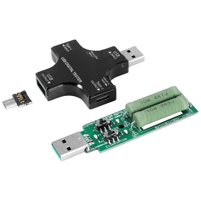 USB C Tester, 2 in 1 Type C USB Tester Color Screen IPS Digital