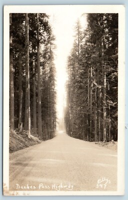Postcard WA Naches Pass Highway Cascade Mountains RPPC Real Photo J23