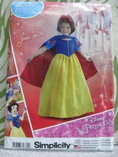 Simplicity Pattern D0779 Costume Snow White Disney Princess Girls 7 -14 Uncut FF