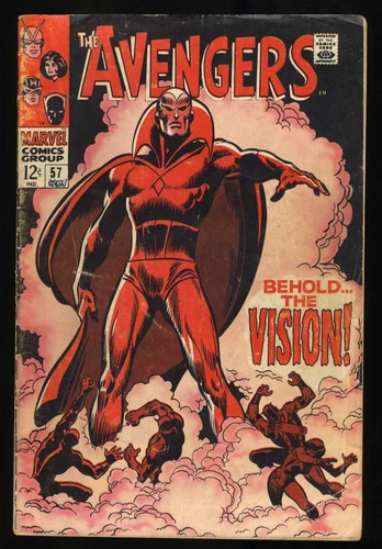 Avengers #57 VG- 3.5 1st Appearance Vision! Buscema Cover! Marvel 1968