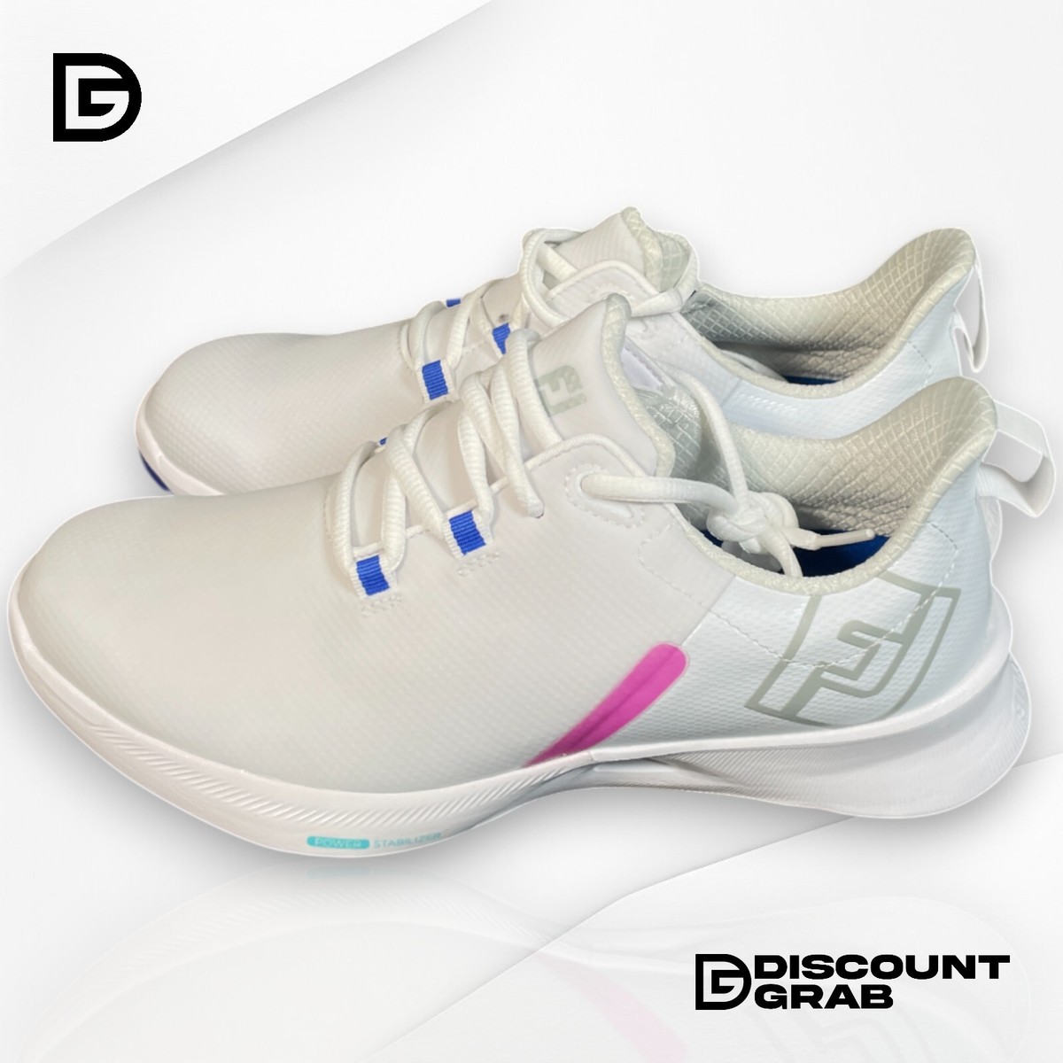 FootJoy Women's FJ Fuel Golf Shoes - White/Pink - Size 6.5 - 90127