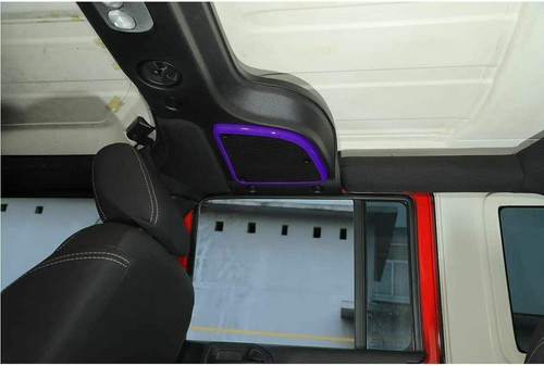 Cubierta de borde de decoración de marco de altavoz de techo superior 2 piezas para Jeep Wrangler JK JKU 2007-17 - Imagen 39 de 70