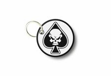 Keychain keyring print patch morale iron on biker as spades card