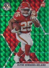 2020 Panini Mosaic Clyde Edwards-Helaire Green Prizm Rookie RC #212 Chiefs