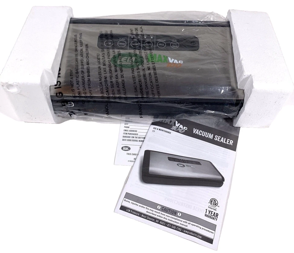 LEM 1379 MaxVac 100 Vacuum Sealer Auto Manual Seal 12in Seal Bar - 734494013795 - Image 2 of 4