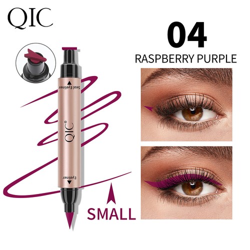 Double Head Eyeliner Stamp Pen Long Lasting Waterproof Eye Liner Liquid Pencil - Picture 15 of 22
