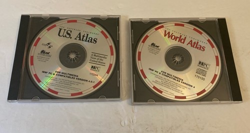 Vintage 1993 Software Toolworks USA Atlas + World Atlas CD ROM Version 4 IBM/PC - Picture 2 of 2