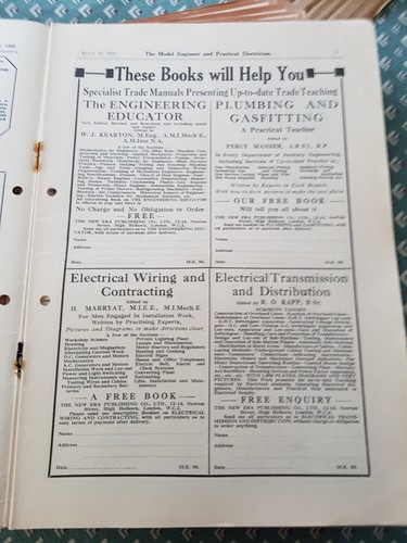 Lot #2 Model Engineer & Practical Electrician Magazines x 10, Vol 72 from 1935 - Picture 7 of 13