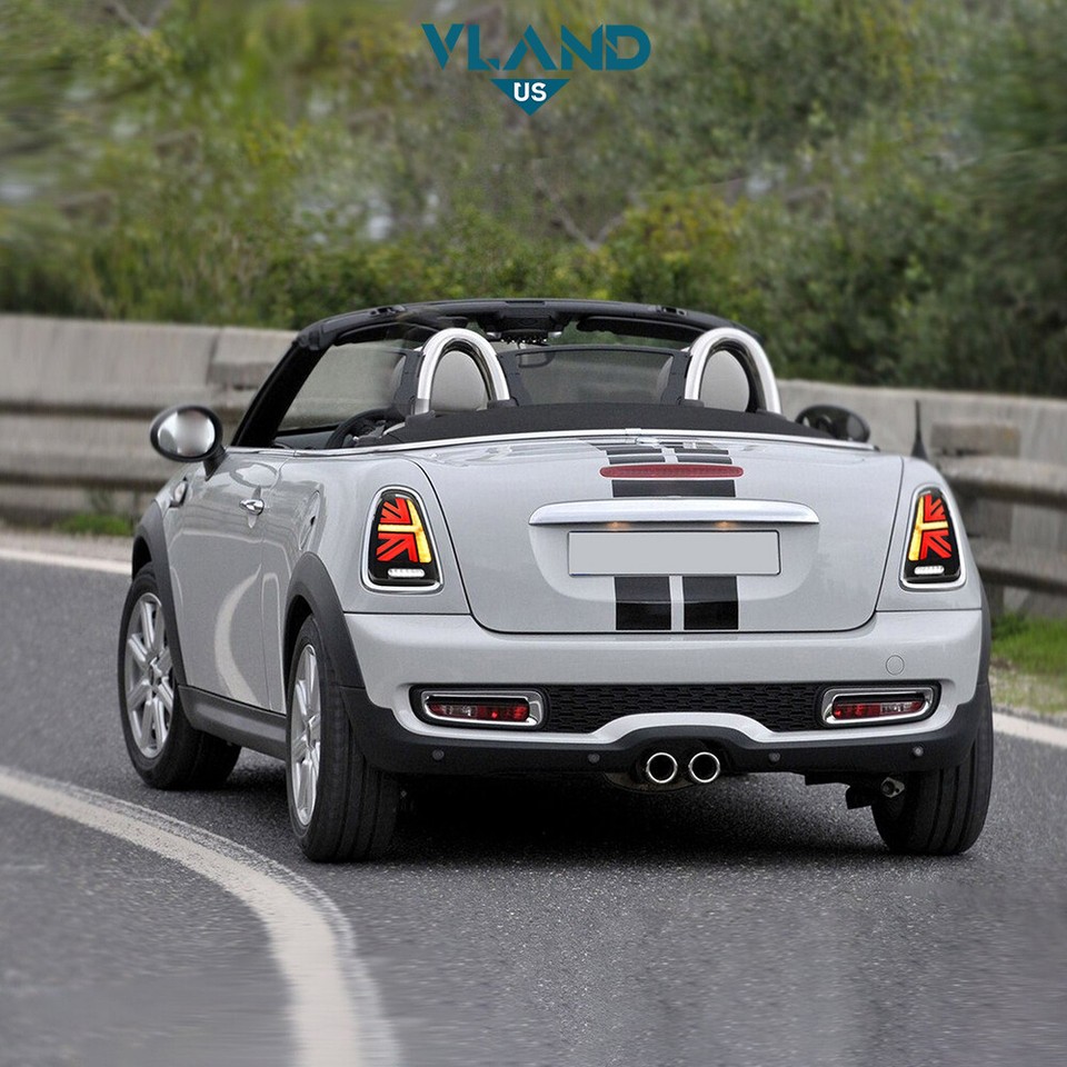 VLAND BLACK CLEAR FULL LED Tail Lights For 2007-2015 Mini Cooper R56 ...