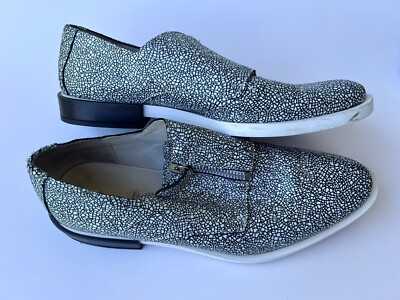 miista London Black And White Leather Shoes Sz EUR 36