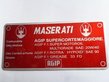 Maserati Schild Mexico Merak Mistral Sebring 3500 Bora Merak Typenschild s85