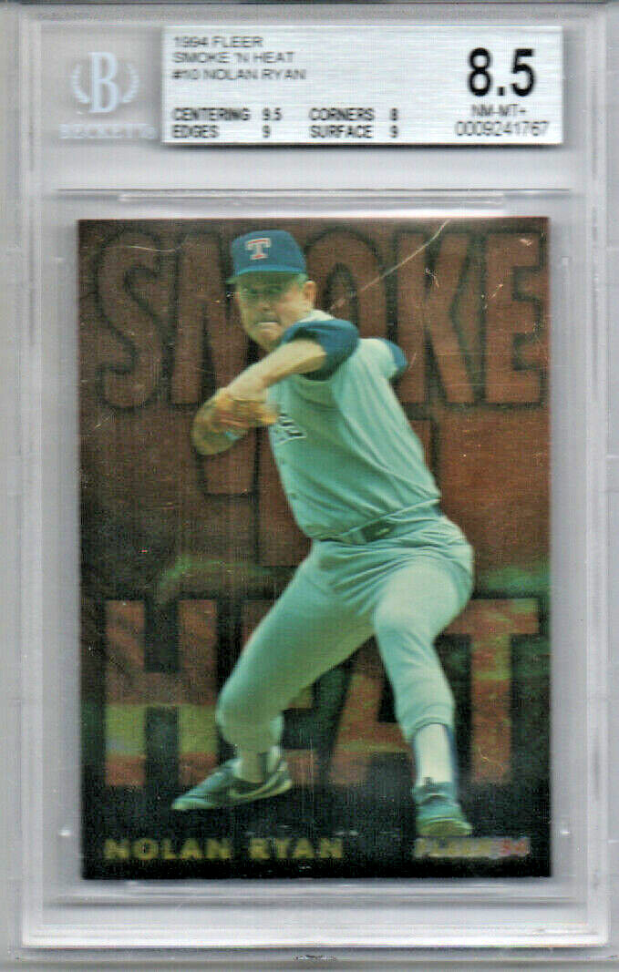 Beckett 8.5 /1994 Fleer Smoke N Heat Nolan Ryan #10 TEXAS RANGERS