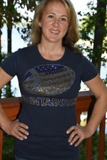 Mountaineers football rhinestone bling shirt XS S M L XL XXL 1X 2X 3X 4X 5X