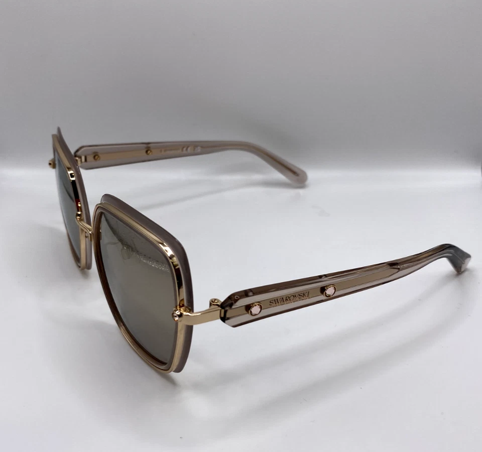 Gafas de sol Swarovski SK 395-D 72C beige dorado espejado marco de plástico 56-19-140 St Foto 2 de 4