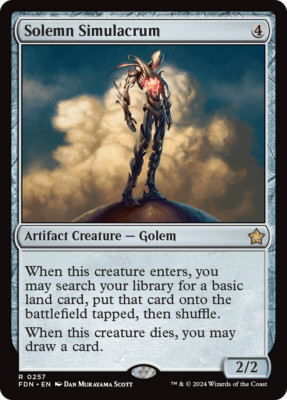 MTG | Solemn Simulacrum | Foundations | NM | EN | FOIL