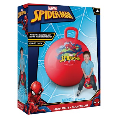 New Hedstrom Marvel Spider-Man Inflatable Hopper Bouncing Ball 15''