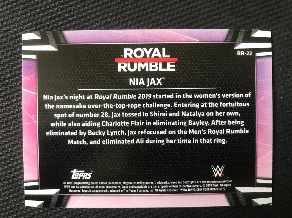 2019 Topps WWE Womens Division Royal Rumble Nia Jax #RR-22 - Image 2 of 2