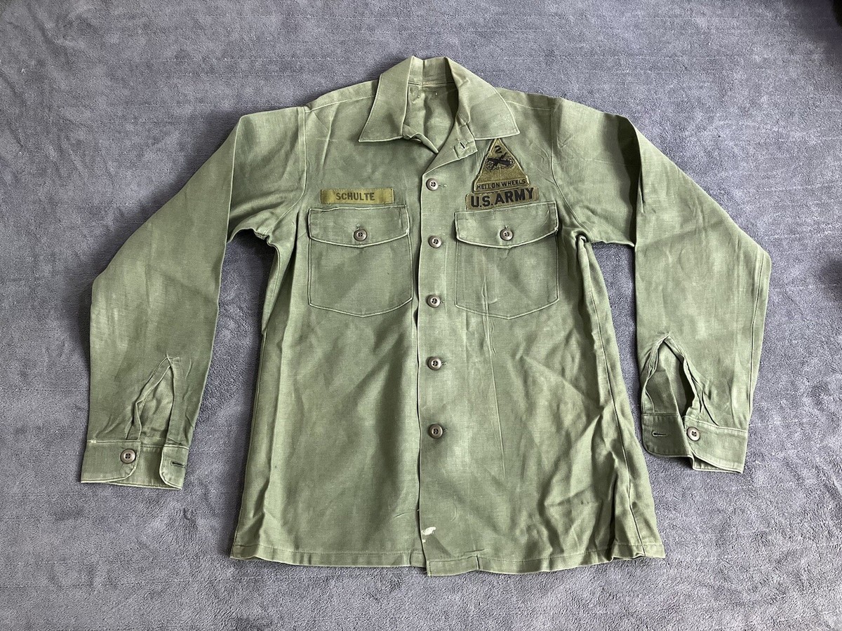 VTG OG-107 Utility Shirt 1973 US Army Cotton Sateen Vietnam VTG OG-107 Utility Shirt 1973 US Army Cotton Sateen Vietnam