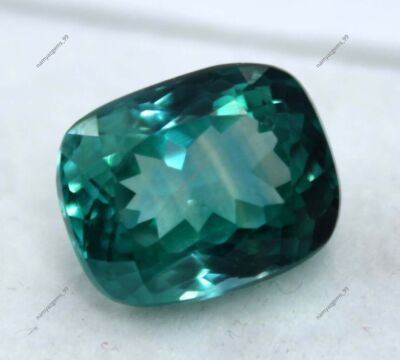 7 Ct Natural Montana Sapphire Cushion Cut Certified Loose Gemstone Green