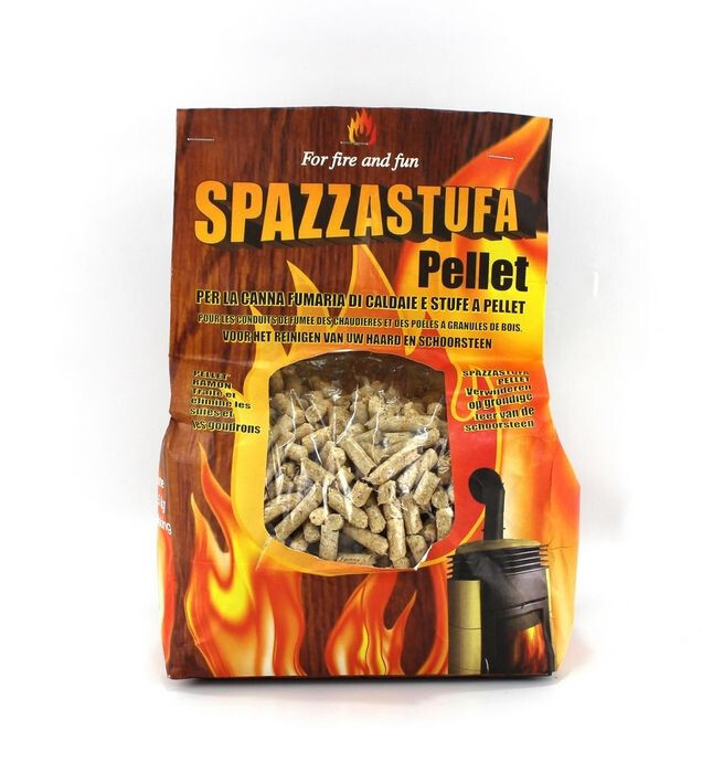 SPAZZASTUFA IN PELLET PULIZIA STUFA A PELLET ANTI FULIGGINE KG 1,5 GMR - GMR