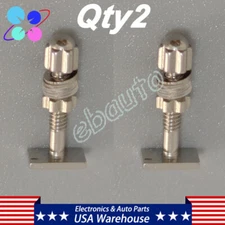 2* Rectangle Screw & Bolt Replace For Cartier Eyeglasses Frame Silver 4.0*2.0mm