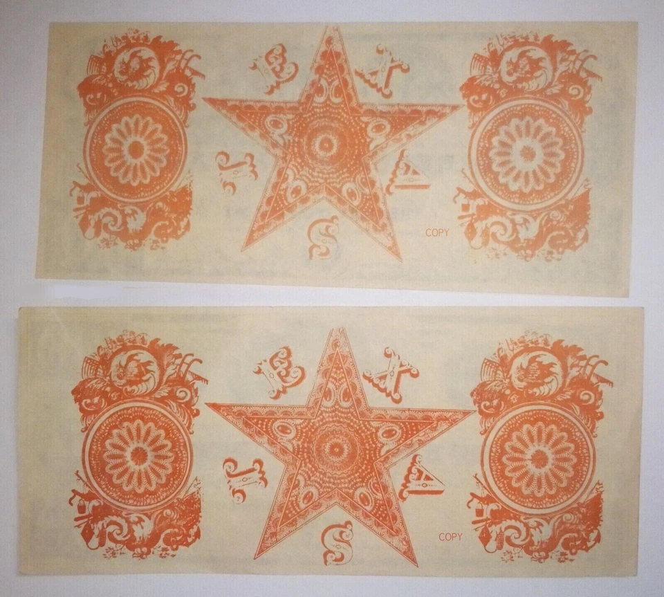 $50 1840 and $100 1839 REPUBLIC OF TEXAS DOLLARS REPRO BANK NOTES - Image 2 of 2