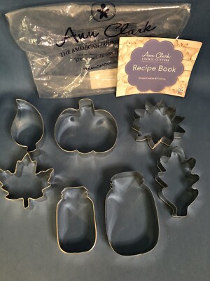 Lot 7 Ann Clark Cookie Cutter~ Mason Jars~ Fall Leaves~ Pumpkin~ Sunflower ~ NEW