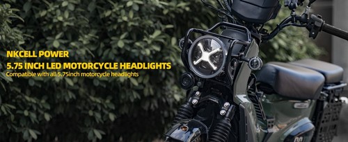 5-3/4 5.75 Inch Round LED Headlights Black with White X DRL Hi/Low Beam - Picture 9 of 9