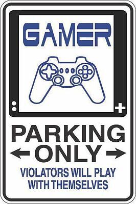 Details about   Reserved Parking For Gamers X-box Video Game Novelty Aluminum Metal Sign