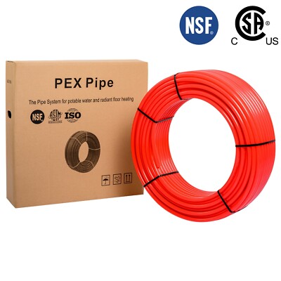 EFIELD 1/2'' x 300ft Red Pex Tubing/Pipe Pex-B  Potable Water  NSF Certified
