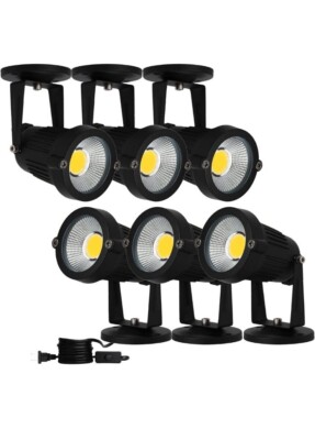 ELEGO 5W LED Spotlights Indoor/Outdoor  Landscape Home Garden (US 2-Plug 6 Pack)