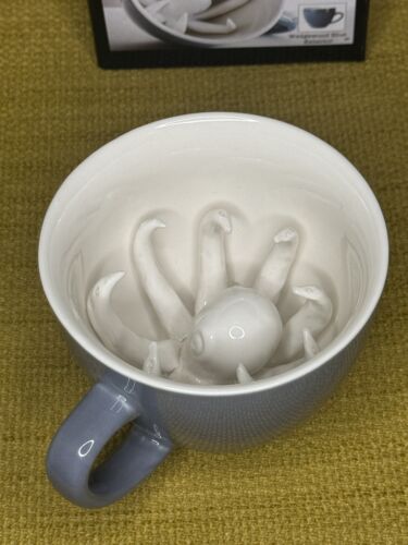 Creature Cups Coffee Cup with Figural Octopus Inside - Blue & White-New In Box - Picture 3 of 12