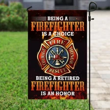 Retired Firefighter Flag Graden Flag