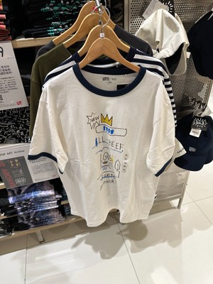 NWT UNIQLO UT POP ART Jean-Michel Basquiat Crown Graphic Short Sleeve T-shirt